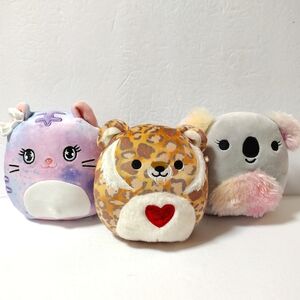 Set of 3 Squishmallow Mistery Squad Animal plush Stuffed Toy 5 "